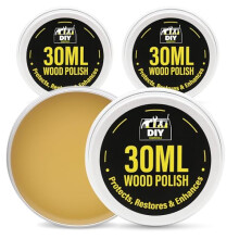 SOL 90ml Wood Polish ? 3pk 30ml Wax Furniture Restorer for Tables, Cabinets & Floors, Natural Shine Conditioner