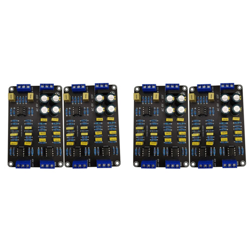 4Pcs 2 Way Active Crossover Filter Treble Bass Audio Speaker Frequency Divider with NE5532 Pre-Chip for Modified Audio