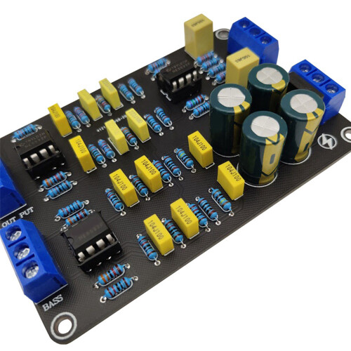 4Pcs 2 Way Active Crossover Filter Treble Bass Audio Speaker Frequency Divider with NE5532 Pre-Chip for Modified Audio 2