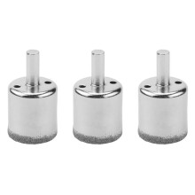 3Pcs 30mm Diamond Tipped Tile Ceramic Glass Hole Saw Drill Bit
