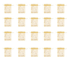 2000Pcs Champagne Eyelash Organza Drawstring Pouches Jewelry Party Wedding Favor Gift Bags 3.5 inch X4.3 inch