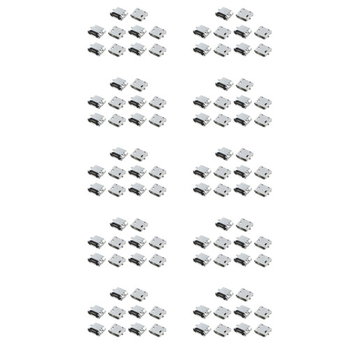 100 Pcs Spare Parts Type B micro-USB Female Jack Connector Port Socket