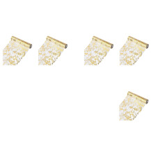 5X Tisch Tuch, Funkelnde Polyester Tüll Band Rolle mit Gold Folie, Geburtstag Feier, Hochzeit, Weihnachten Dekoration, 28 cm x 10 M