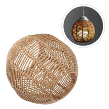 2X Home Lighting Rattan Lamp Cover Handmade Woven Chandelier Retro Lampshade Homestay Lampshade Decorative Chandelier