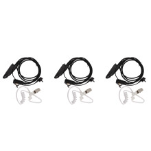 3X Air Acoustic Tube Earpiece Mic Headset PTT for GP380 Portable Radio Walkie Talkie GP 340 GP328 GP1280