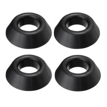 4X Suporte de Bola, Suporte de Bola de Basquete Futebol Futebol Rugby Suporte de Exibição de Plástico Preto