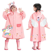 Pink S Kids PU Raincoat Waterproof 270.00g