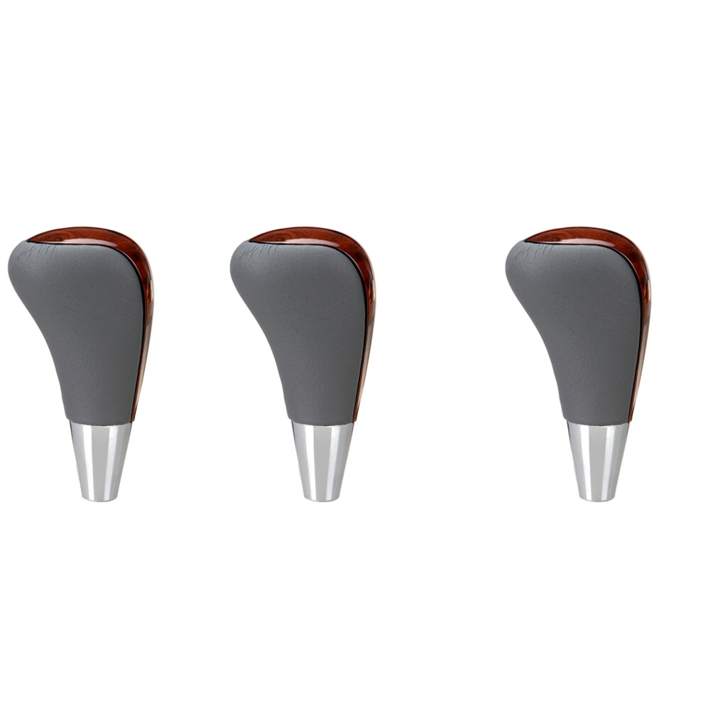 3X Wood Car Gear Shift Knob For Camry/Harrier Fortuner Crown Land Lever Shifter Stick Grain/Grey 6034197998042