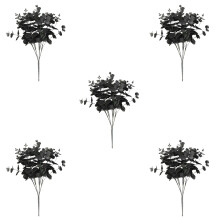 5X 20 Heads Artificial Black Eucalyptus Fake Flower Plant Wedding Party Decoration
