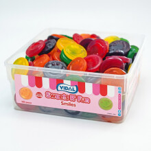 Vidal Jelly Smiles 120 Pieces Gluten Free Gummy Sweets Resealable Tub
