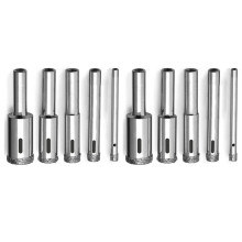 10X Glas Bohrer Set - Bohrer Glas Loch Säge Flaschen Extraktor Entferner Werkzeug