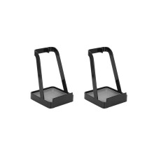 2X Soporte para Tapa de Olla, Organizador de Cocina, Soporte para Cuchara, Soporte para Tapa de Acero Inoxidable, Utensilios de Cocina, Negro