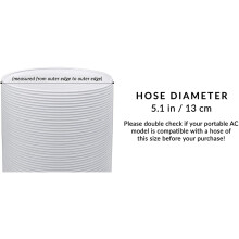 2X Air Conditioner Portable Exhaust Hose- 5 in Diameter Size - 59 in Long - Universal Flexible Counter Clockwise Tube