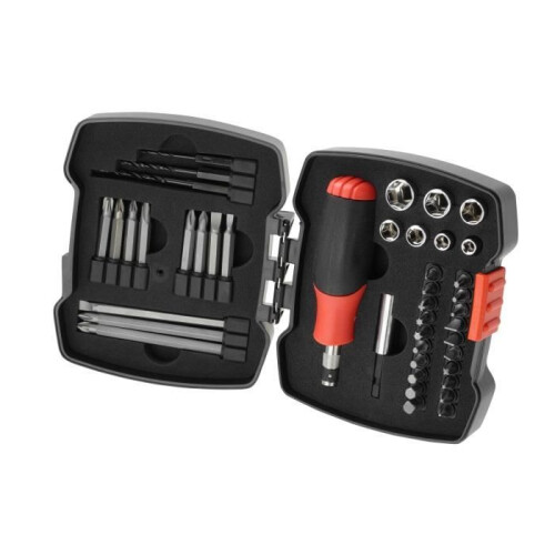 Black + Decker Ratschen-Schraubendreher-Set - BLACK+DECKER - A7175-XJ - 43 Teile - Bits, Nüsse