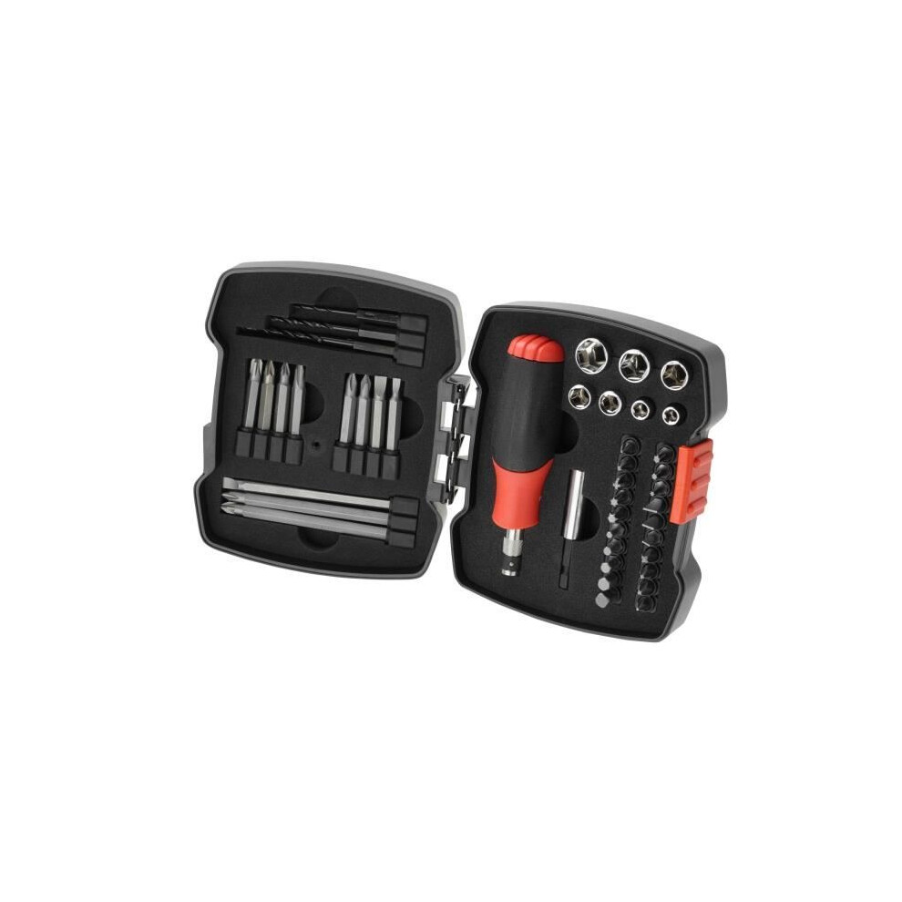 + Decker Ratchet Screwdriver Set - +Decker - A7175-Xj - 43 Pieces - Bits, Sockets Black