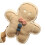 (Beige Yellow) Soft Plush Gingerbread Cushion for Sofa & Bed 5