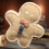 (Beige Yellow) Soft Plush Gingerbread Cushion for Sofa & Bed 6