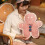 (Pink) Soft Plush Gingerbread Cushion for Sofa & Bed 6