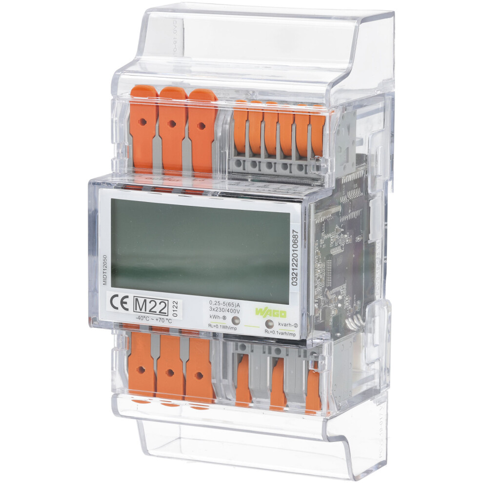 Wago 879-3020 230/400V 65A 4Ps Energy Meter (Mid) For Direct Connection 4055144071399