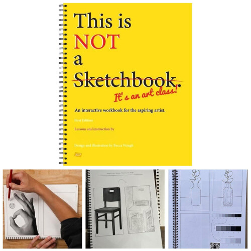 This Is Not a Sketchbook Thick Paper Hardcover Art Class Drawing Book with Lined Blank Pages Interactive Professional Workbook 1