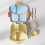 (Mousse Blue) Kids Microwave Safe Bento Box with Fork & Spoon 3