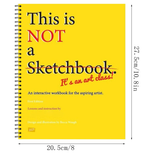 This Is Not a Sketchbook Thick Paper Hardcover Art Class Drawing Book with Lined Blank Pages Interactive Professional Workbook 2