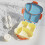 (Mousse Blue) Kids Microwave Safe Bento Box with Fork & Spoon 5