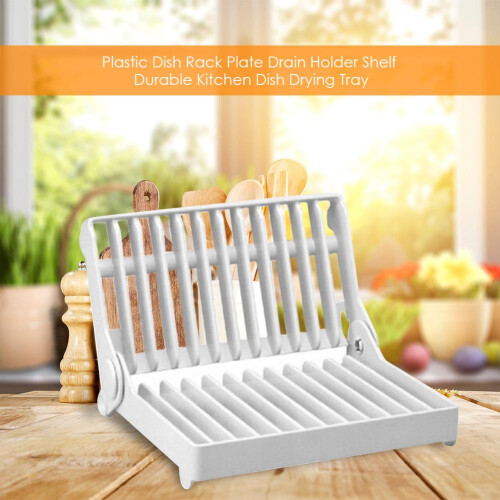 Plastic Plate Drain Holder Foldable Cup Drying Rack Removable Plate Storage Rack for Cup Dish Pot Lid Storage 2