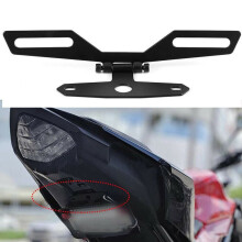 Motorcycle License Plate Bracket Adjustable Number Plate Frame Holder Tail Light Mount High Quality Motorbike Accessories
