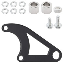 Solid Iron Alloy Mini Bike Hydraulic Brake Caliper Bracket Kit Fit for Coleman CT100U Black Brake Caliper Mount Holder