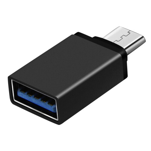 (Black) Type-C to USB 3.0 OTG Adapter for Phones