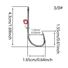 (Shrimp back hooks [10], 3/0#) 10PCS Premium Steel Fishing Hooks 2/0-4/0 for Shrimp & Fish