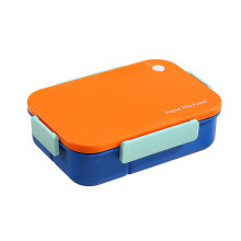 (Orange) Microwave Safe Bento Lunch Box for Office