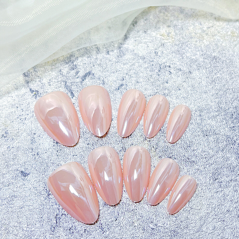 Dachuang Beauty Pink Glossy Fake Nails For Valentines & Dating