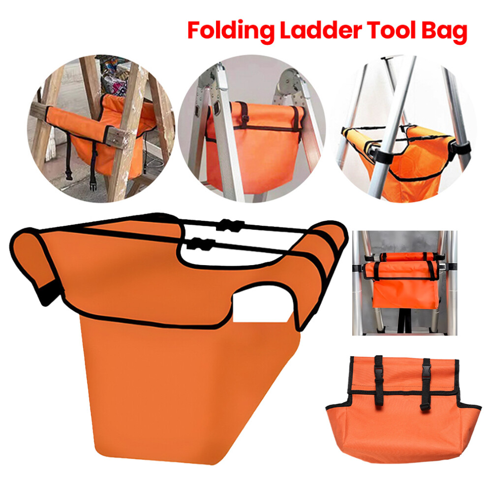 Oxford Cloth Folding Ladder Tool Bag Waterproof Ladder Storage Tool Hanging Bag Multifunctional Ladder Tool Bag Ladder Accessory 6935161697070