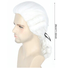 (White) Halloween Lawyer Wig - Fluffy & Breathable Cosplay Headgear