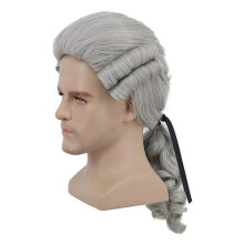 (Gray) Halloween Lawyer Wig - Fluffy & Breathable Cosplay Headgear