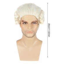 (Lt-blonde) Halloween Lawyer Wig - Fluffy & Breathable Cosplay Headgear