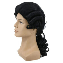 (Black) Halloween Lawyer Wig - Fluffy & Breathable Cosplay Headgear