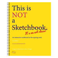 This Is Not a Sketchbook Thick Paper Hardcover Art Class Drawing Book with Lined Blank Pages Interactive Professional Workbook