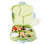 (Lime Yellow) Kids Microwave Safe Bento Box with Fork & Spoon 1