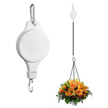 Garden Baskets Pots Hanging Hook Adjustable Lift Plant Pulley Set Retractable Pulley Pull Down Hanger Plants Flower Hanger Hook