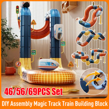 Montessori Toy 2025 Latest Educational Toys Assembly Magic Track Train Set Children'S Toys Non-Remote Control Rail Car Gift Box