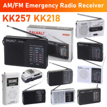 Mini Vintage Radios Rechargeable Full-wave Band FM Radio Receiver Telescopic Antenna AA Battery Powered for Indoor Outdoor