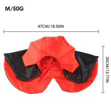 (Red Black, M) Pet Halloween Cape for Dogs & Cats - Lightweight