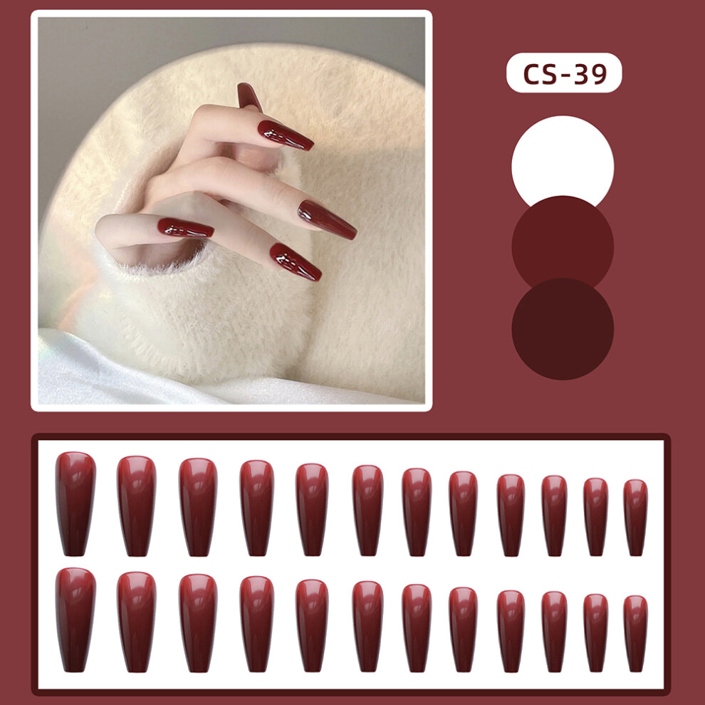 Reach-Tools Red (Jelly Glue Model) Reusable T-Shape False Nails For Salon