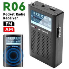 Pocket Radio Built-in Antenna Outdoor Mini AM/FM Dual Band Radio for Elderly