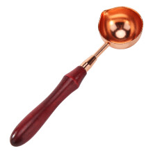 Handle Wax Sealing Melting Spoon Birthday Card Fire Painting Retro Wooden Retro Envelope Wax Seal Stamp Decorative Crafts