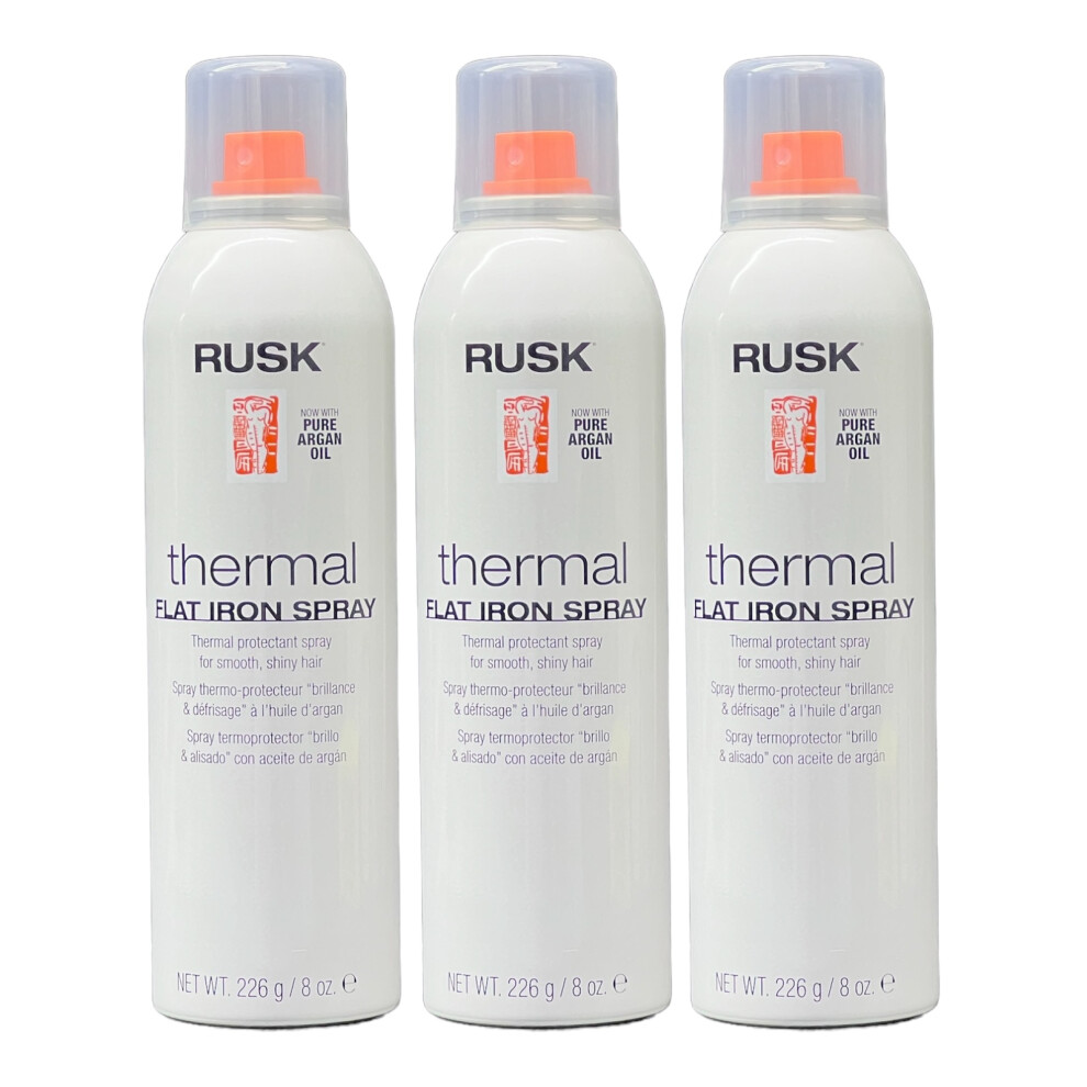 Rusk Thermal Flat Iron Spray 8.8 Oz (Pack Of 3)