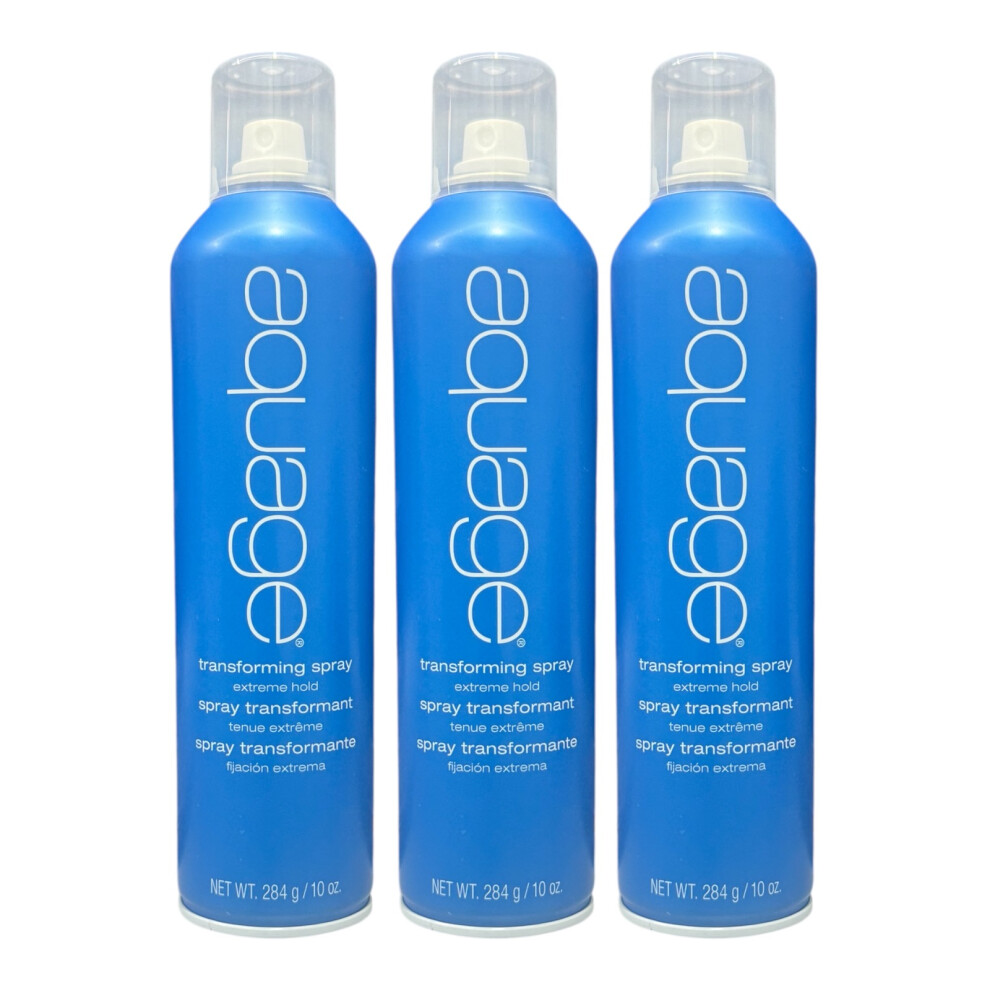Aquage Transforming Extreme Hold Hairspray 10 Oz (Pack Of 3)